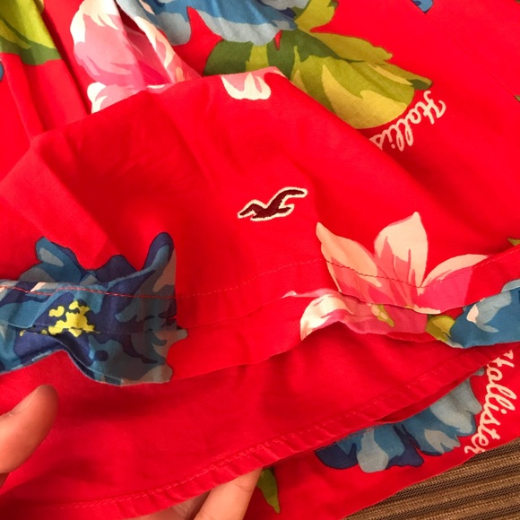 Vibrant Red Coral Mini Skirt - Picture 3 of 5